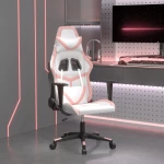 Καρέκλα Gaming Λευκό και Ροζ από Συνθετικό Δέρμα Λευκό 3143673