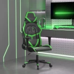 Καρέκλα Gaming Μαύρο/πράσινο από Συνθετικό Δέρμα Μαύρο 3143668