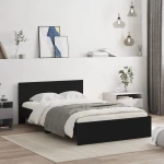 Πλαίσιο Κρεβατιού με Κεφαλάρι Μαύρο 120 x 200 εκ. Μαύρο 3207491