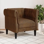Πολυθρόνα Chesterfield Καφέ Υφασμάτινη Καφέ 372546