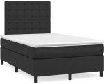 Κρεβάτι Boxspring με Στρώμα Μαύρο 120x190εκ.από Συνθετικό Δέρμα Μαύρο 3269977