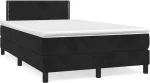 Κρεβάτι Boxspring με Στρώμα Μαύρο 120x190 εκ. Βελούδινο Μαύρο 3269833