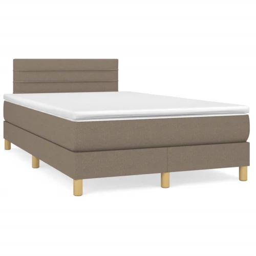 Κρεβάτι Boxspring με Στρώμα Taupe 120x190 εκ. Υφασμάτινο μπεζ-γκρι 3269783