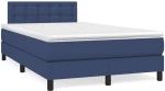 Κρεβάτι Boxspring με Στρώμα Μπλε 120x190 εκ. Υφασμάτινο Μπλε 3269757
