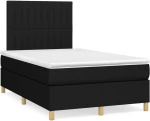 Κρεβάτι Boxspring με Στρώμα Μαύρο 120x190 εκ. Υφασμάτινο Μαύρο 3269946