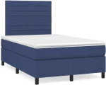 Κρεβάτι Boxspring με Στρώμα Μπλε 120x190 εκ. Υφασμάτινο Μπλε 3269894