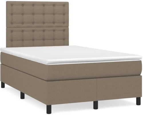 Κρεβάτι Boxspring με Στρώμα Taupe 120x190 εκ. Υφασμάτινο μπεζ-γκρι 3269913