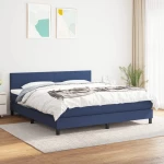 Κρεβάτι Boxspring με Στρώμα Μπλε 180x200 εκ. Υφασμάτινο Μπλε 3139919