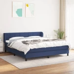 Κρεβάτι Boxspring με Στρώμα Μπλε 180x200 εκ. Υφασμάτινο Μπλε 3126267