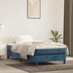 Κρεβάτι Boxspring με Στρώμα Σκούρο Μπλε 100x200 εκ. Βελούδινο Μπλε 3144319