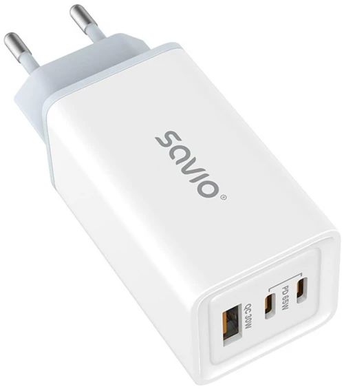 Φορτιστής Τοίχου Savio LA-07 Λευκό 65 W S9136663