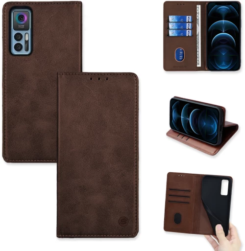 Θήκη Πορτοφόλι Vintage Magnet Wallet Sonique TCL 30 / TCL 30+ Καφέ - Sonique - Καφέ - TCL 30, TCL 30+ - Θήκη Πορτοφόλι