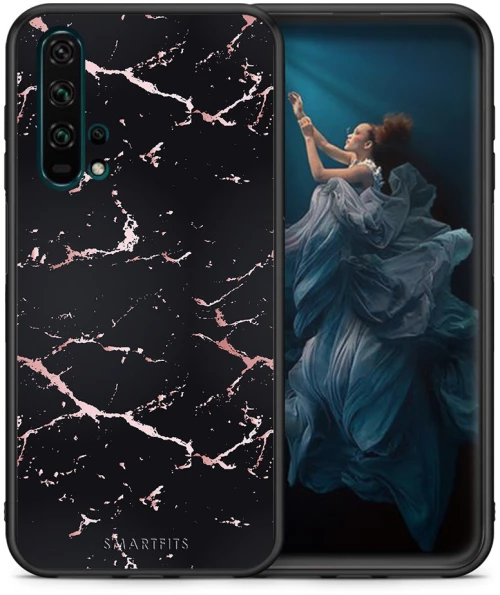 Marble Black Rosegold - Honor 20 Pro θήκη