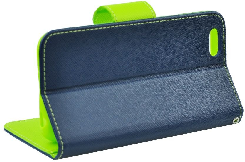 Θήκη Fancy Diary Alcatel Pixi 3 (4.5") - Πορτοφόλι - Μπλέ/Πράσινο (9428) - OEM