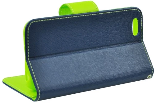 Θήκη Fancy Diary Alcatel Pixi 3 (4.5") - Πορτοφόλι - Μπλέ/Πράσινο (9428) - OEM