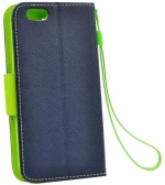 Θήκη Fancy Diary Alcatel Pixi 3 (4.5") - Πορτοφόλι - Μπλέ/Πράσινο (9428) - OEM