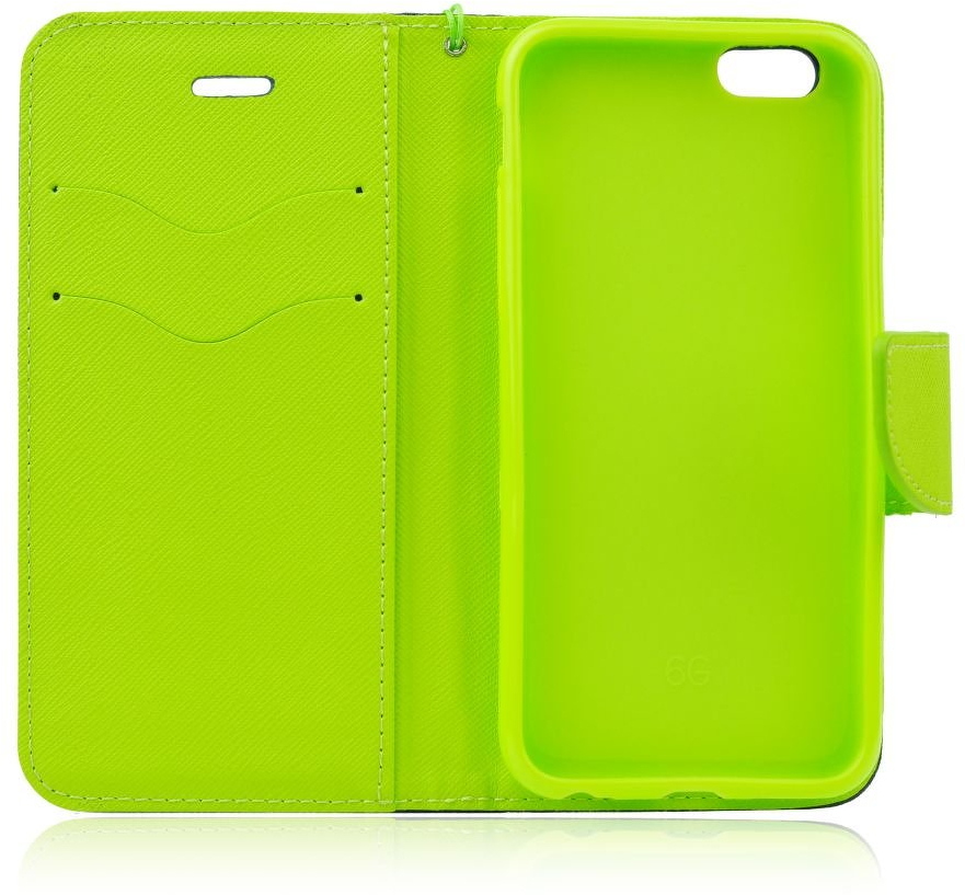 Θήκη Fancy Diary Alcatel Pixi 3 (4.5") - Πορτοφόλι - Μπλέ/Πράσινο (9428) - OEM