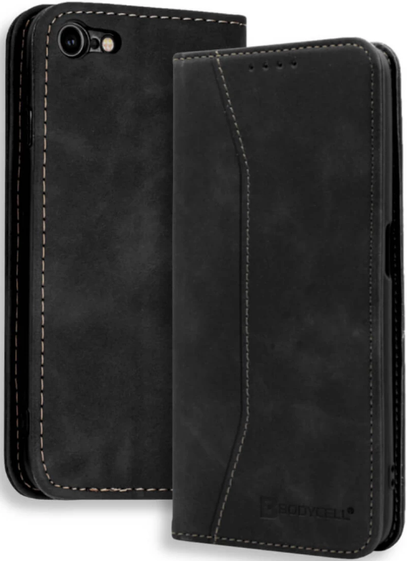 Bodycell Θήκη - Πορτοφόλι Apple iPhone SE 2022 / 2020 / 8 / 7 - Black (5206015057403)