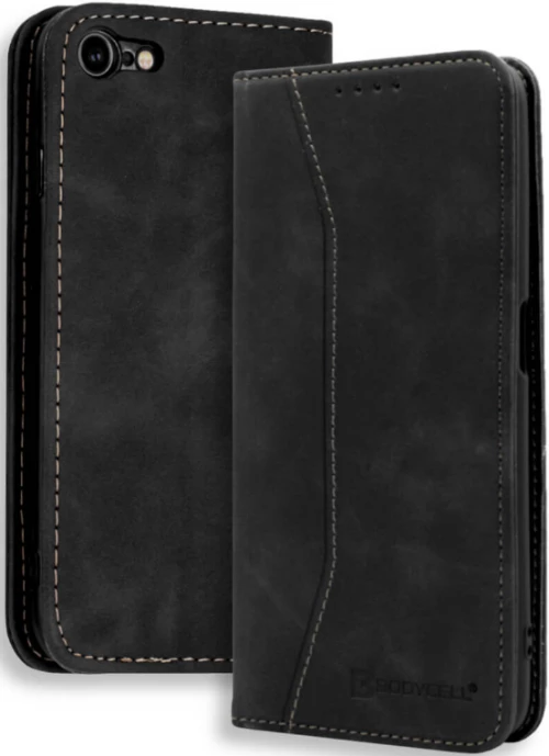 Bodycell Θήκη - Πορτοφόλι Apple iPhone SE 2022 / 2020 / 8 / 7 - Black (5206015057403)