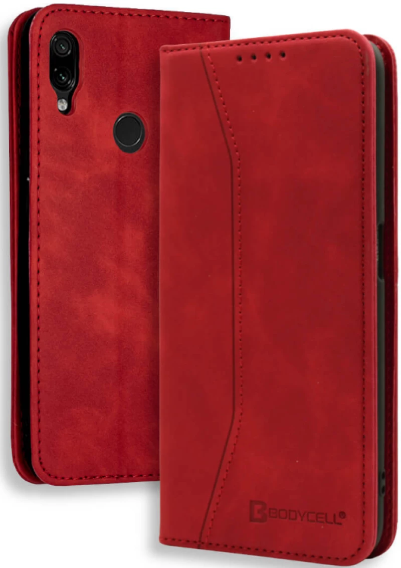 Bodycell Θήκη - Πορτοφόλι Xiaomi Redmi Note 7 / Note 7 Pro - Red (5206015053467)