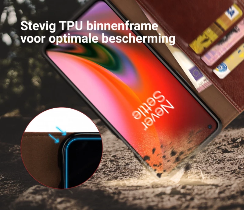 Rosso Element PU Θήκη Πορτοφόλι OnePlus Nord 2 5G - Brown (8719246326431)