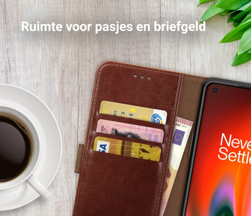 Rosso Element PU Θήκη Πορτοφόλι OnePlus Nord 2 5G - Brown (8719246326431)