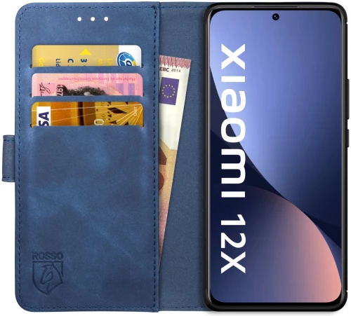 Rosso Element PU Θήκη Πορτοφόλι Xiaomi 12 / 12X - Blue (8719246358487)