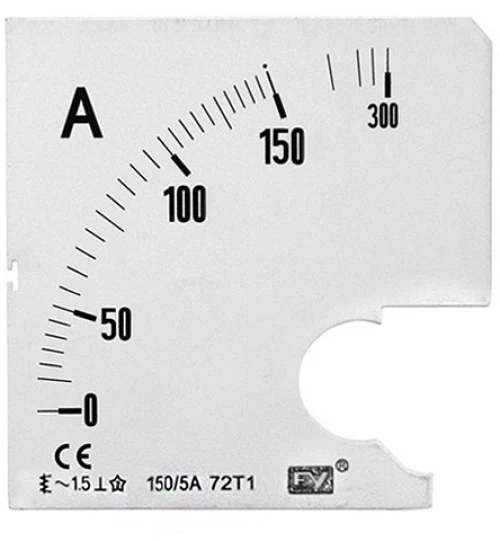 Adeleq Πλάκες Ενδείξεως Αμπερομέτρων 72x72mm 150/5Α 11-401507
