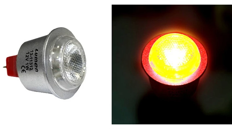 Adeleq Λάμπα Led Ισχύος Mr11 1W 12Vac-Dc 30° Κόκκινο 13-11312