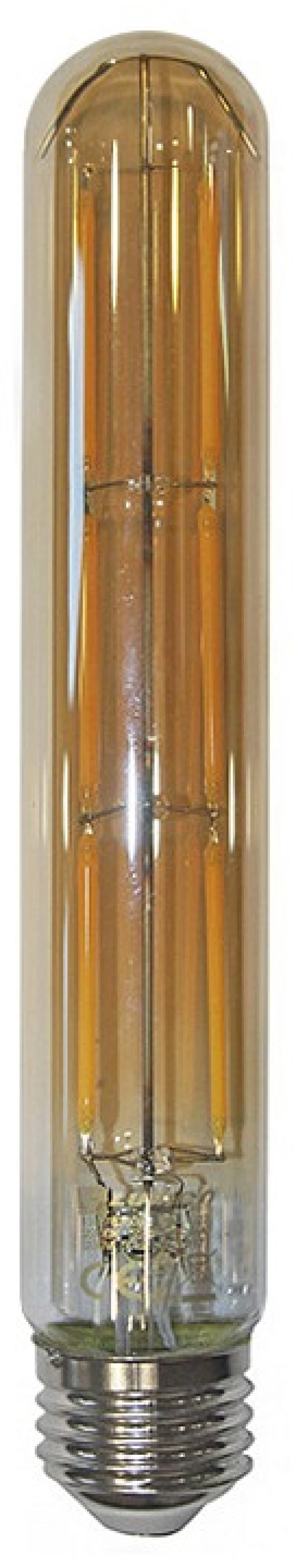 Adeleq Led Λάμπα Cog Σωλήνας L185mm D30mm Μελί Ε27 6W Θερμό 13-2730185600