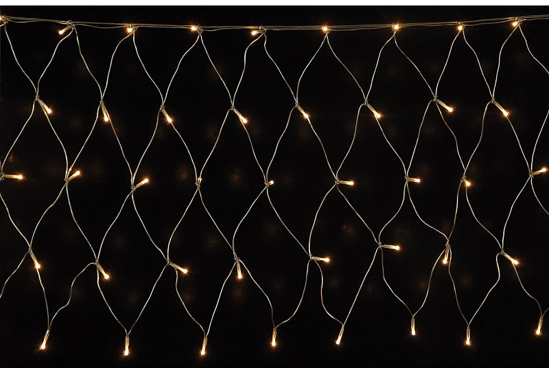 Lianos Δίχτυ 90 LED Θερμό Λευκό Με Πρόγραμμα Ip44 200x100cm Διάφανο Καλώδιο 80204