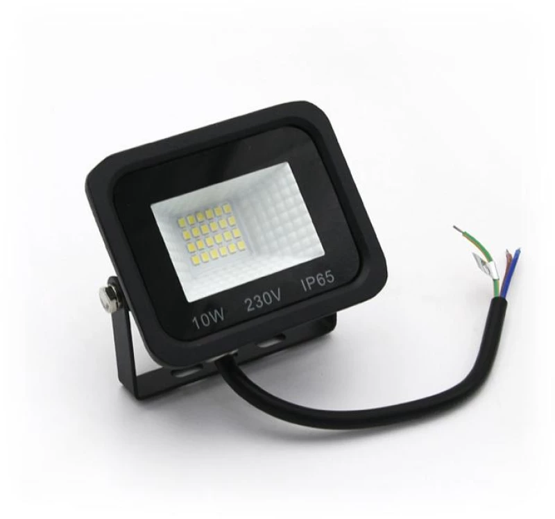 Adeleq Προβολέας LED-SMD 10W 230V 3000K IP65 Μαύρος 3-3810100