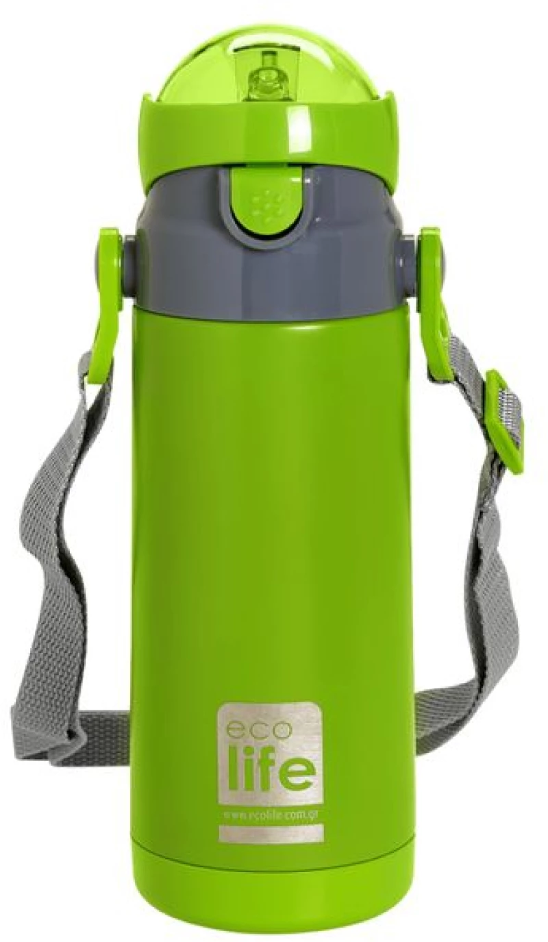 Ecolife Θερμός Παιδικός Kids Thermos 400ml Green 33-BO-2994