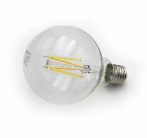 Adeleq LED Λάμπα COG Globe Φ95 Διάφανο Ε27 12W 230V Λευκό 13-271100121