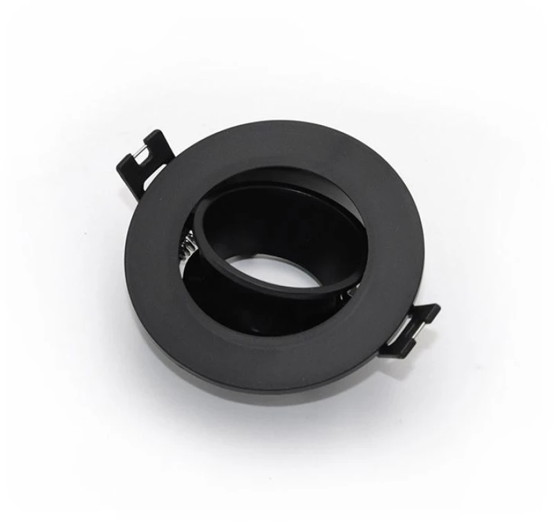 Adeleq Σποτ PC Στρογγυλό Ψευδοροφής Κινητό Φ90mm Ντουί GU10 Μαύρο 21-0450921