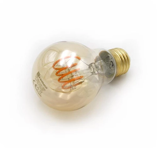 Adeleq Λάμπα LED COG Spiral Αχλάδι Ε27 6W Ντιμαριζόμενο Μελί 1800Κ 13-271960019