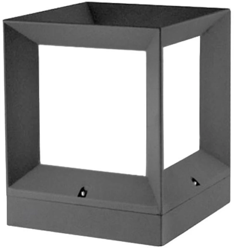 Adeleq Φωτιστικό Αλουμινίου Τετράγωνο D22x22cm H27cm Ε27 Γραφίτης 9-7321
