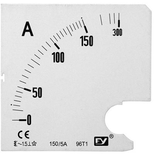 Adeleq Πλάκα Ενδείξεως Αμπερομέτρων 96x96mm 150/5Α 11-41507