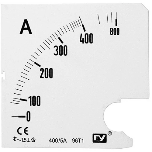 Adeleq Πλάκα Ενδείξεως Αμπερομέτρων 96x96mm 400/5Α 11-44007