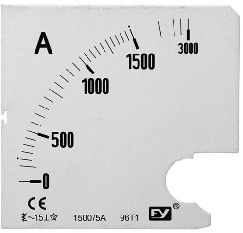 Adeleq Πλάκες Ενδείξεως Αμπερομέτρων 96x96cm 1500/5Α 11-41500