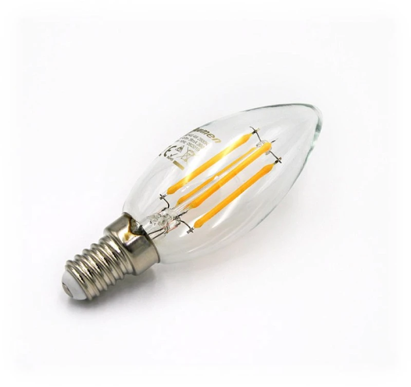 Adeleq Λάμπα Led Cog Κεράκι Διάφανο Ε14 7W 230V Θερμό 13-1401700