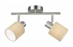 Rabalux Σποτ Διπλό L36cm 2xE14 Natina Χρώμιο-Μπεζ 5010