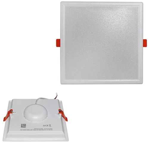 Adeleq Led Φωτιστικό Ψευδοροφής Τετράγωνο Πλήρες 20W 6200K 120° Λευκό 21-13200