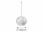 Rabalux Φωτιστικό Μπάλα Rice Φ30cm Λευκό 4894