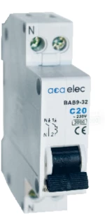 MCB 1P+N C20 3KA 1M