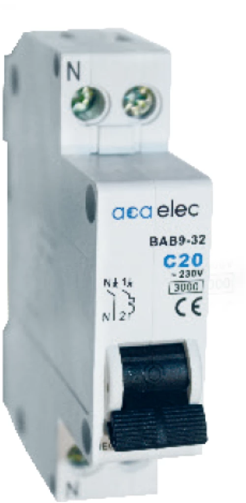 MCB 1P+N C32 3kA 1M