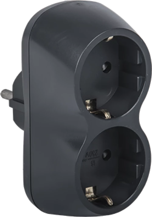 ADAPTOR DOUBLE 16А GRAPHITE