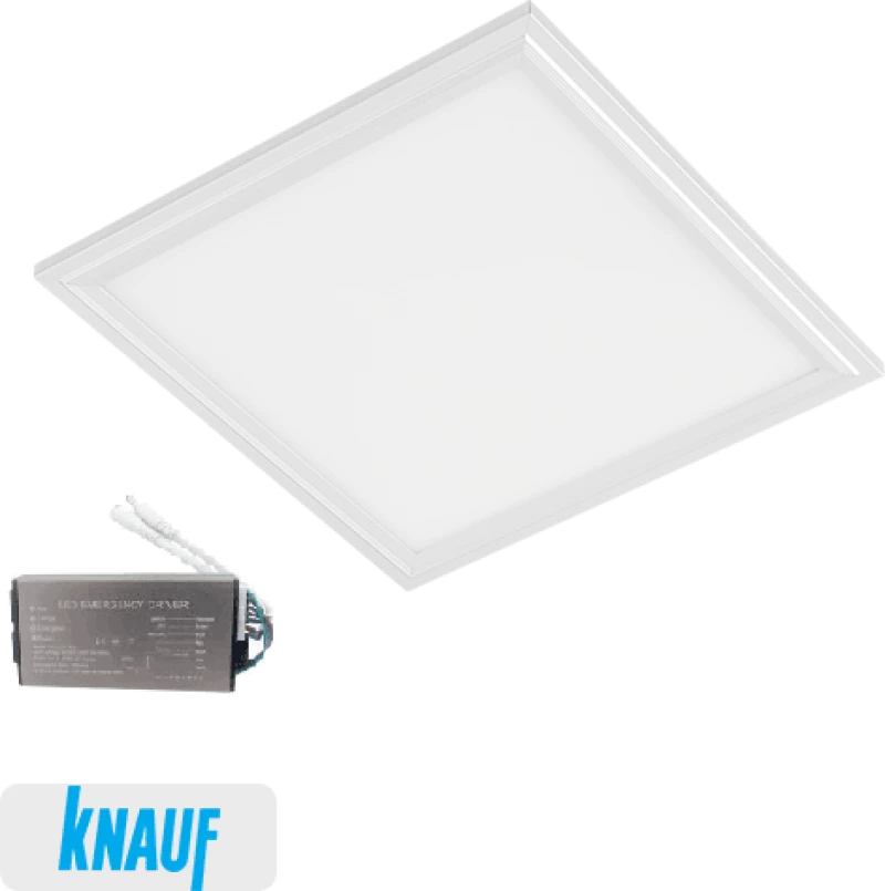 LED PANEL FOR DRYWALL 48W 4000K 595x595x9mm WHITE FRAME + EM