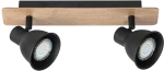 RIKO SPOT 2xGU10 WOOD/BLACK