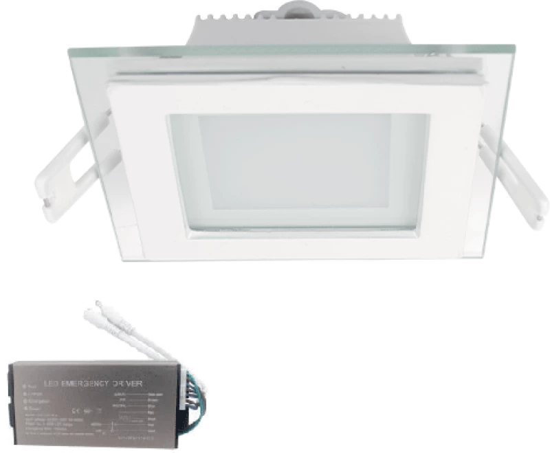 LED PANEL SQUARE GLASS 18W 4000-4300K 200X200+EM